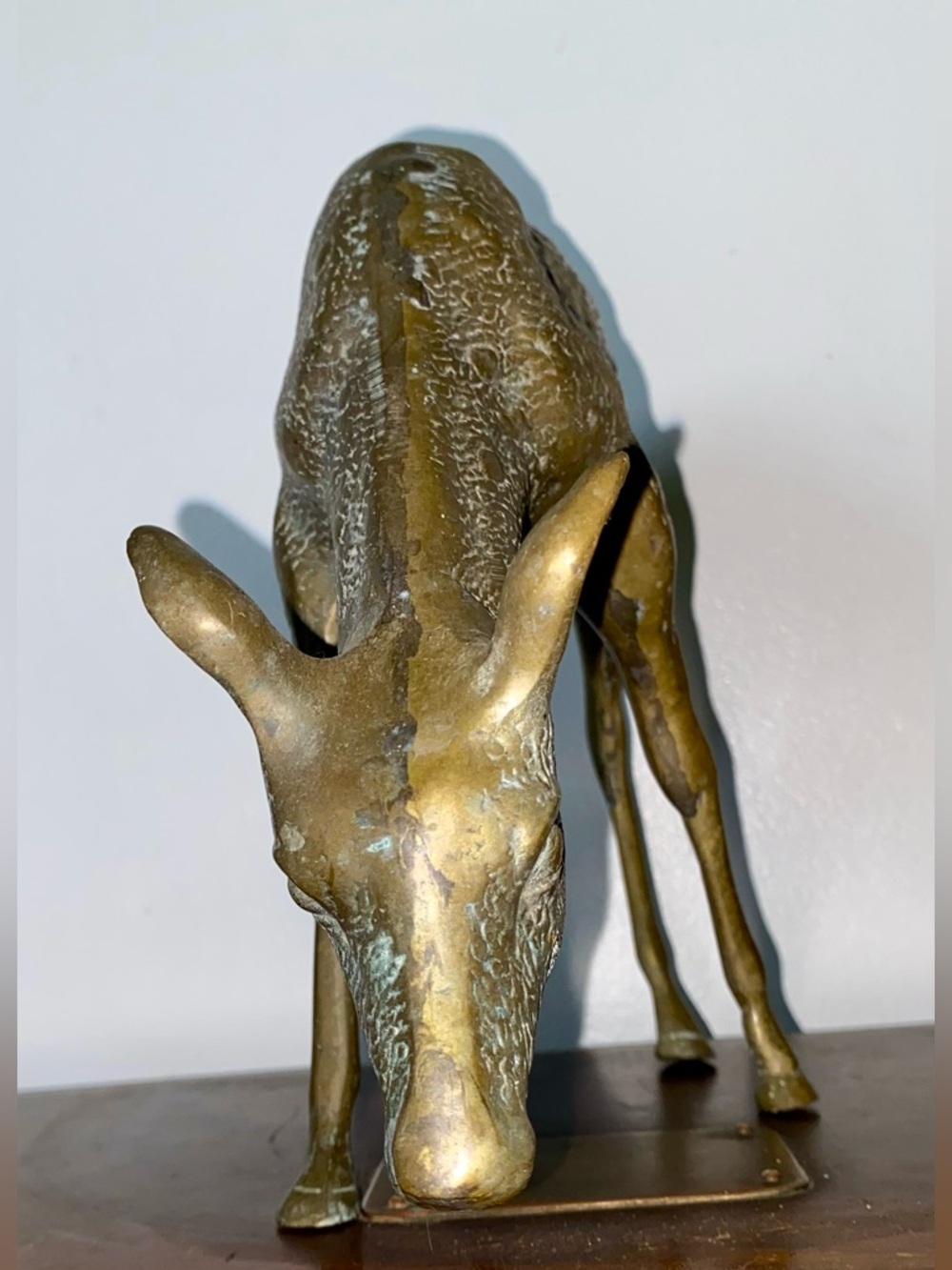 1960-1970s Brass Deer Sculpture - Pair very heavy. - Picture 4 of 6